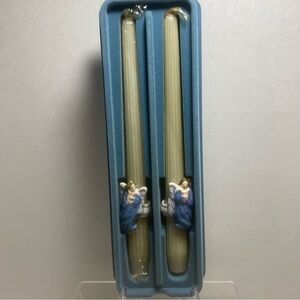 Vtg 1983 Avon NOS angel taper candle climber hugger rings and candles NIB